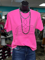 Shop Envi Me It's T-shirt Kinda Day The Pop of Pink Bootstitch Tee