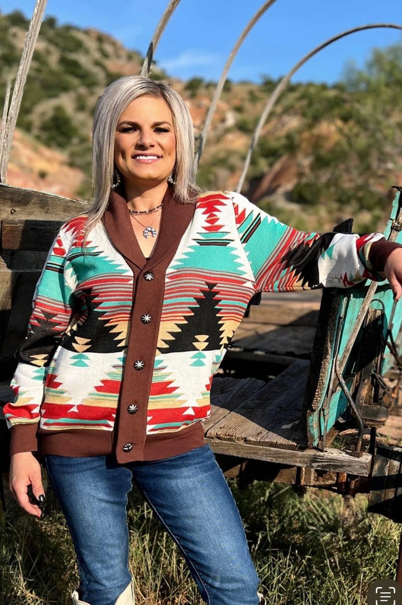 Shop Envi Me Cardigans and Kimonos The San Angelo Cowboy Southwest Cardigan