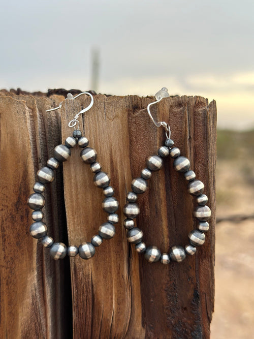 Shop Envi Me Earrings Silver The San Calixio Sterling Navajo Pearl Hoop Earring NA made