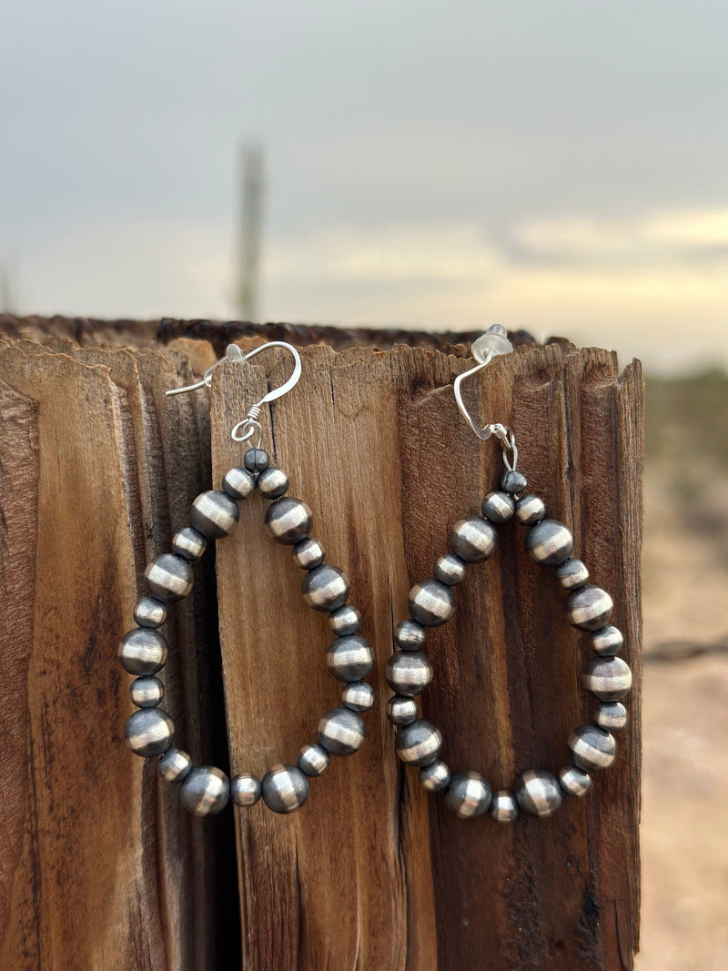 Shop Envi Me Earrings Silver The San Calixio Sterling Navajo Pearl Hoop Earring NA made