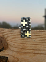 Shop Envi Me Earrings Sterling Adjustable The San Rio Sterling Silver Cross Ring