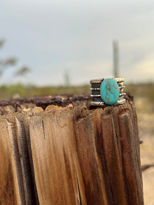 Shop Envi Me Earrings The San Rio Turquoise & Sterling Silver Ring (Real)