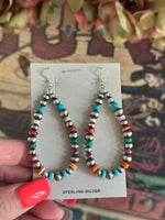 Shop Envi Me Earrings Silver The San Saba Sterling Sliver & StonesNavajo Pearl Hoop Earring NA made