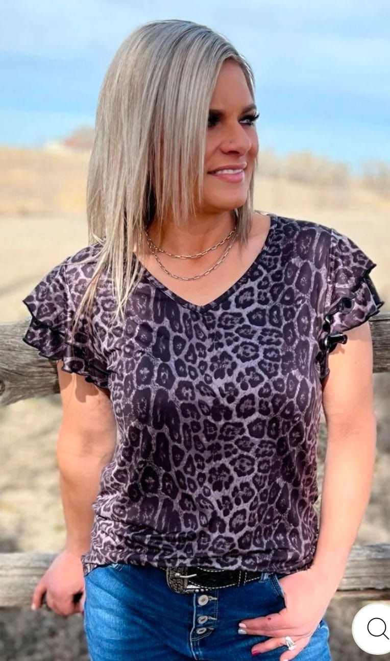 Shop Envi Me Tops and Tunics The Santa Barbara Leopard Top