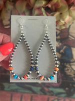 Shop Envi Me Earrings Silver The Santa Maria Sterling Sliver & Stones Navajo Pearl Earring NA made