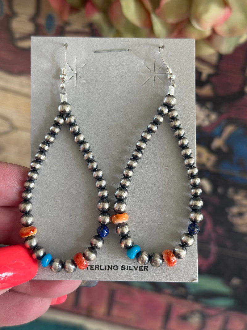 Shop Envi Me Earrings Silver The Santa Maria Sterling Sliver & Stones Navajo Pearl Earring NA made