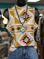 Shop Envi Me Tops and Tunics The Santa Rio Geo Aztec Sleeveless Top