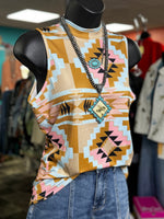 Shop Envi Me Tops and Tunics The Santa Rio Geo Aztec Sleeveless Top