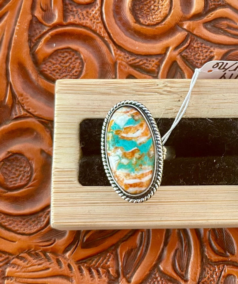 Shop Envi Me Earrings 1st The Santa Tana Spiney Turquoise & Sterling Silver Ring