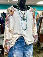 Shop Envi Me Tops and Tunics The Sausalito Floral Sleeve Top