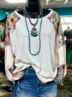 Shop Envi Me Tops and Tunics The Sausalito Floral Sleeve Top