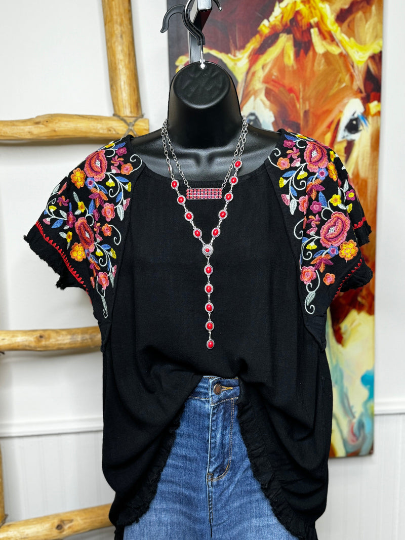 Shop Envi Me Tops and Tunics The September At The Beach Embroidered Top