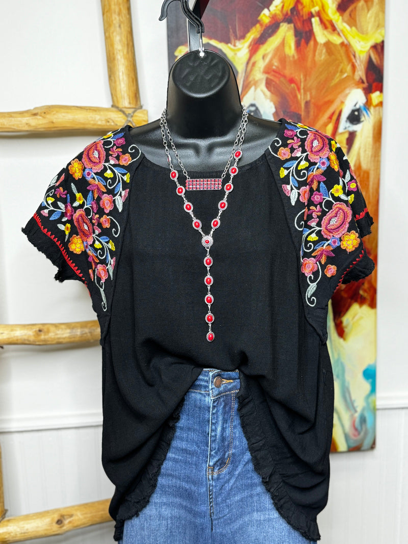 Shop Envi Me Tops and Tunics The September At The Beach Embroidered Top