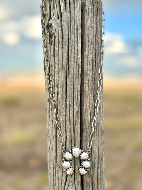 Shop Envi Me Jewelry The Silver Paperclip Chain White Squash Necklace