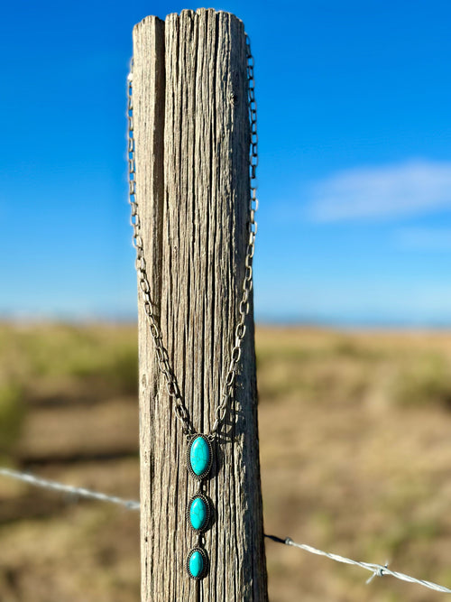 Shop Envi Me Jewelry The South of Sedona Turquoise & Silver Rosary Necklace