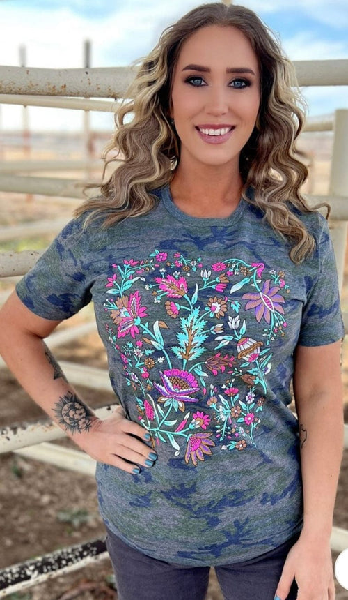 Shop Envi Me It's T-shirt Kinda Day The Spring Floral Camo Tee