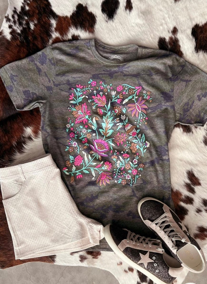 Shop Envi Me It's T-shirt Kinda Day The Spring Floral Camo Tee