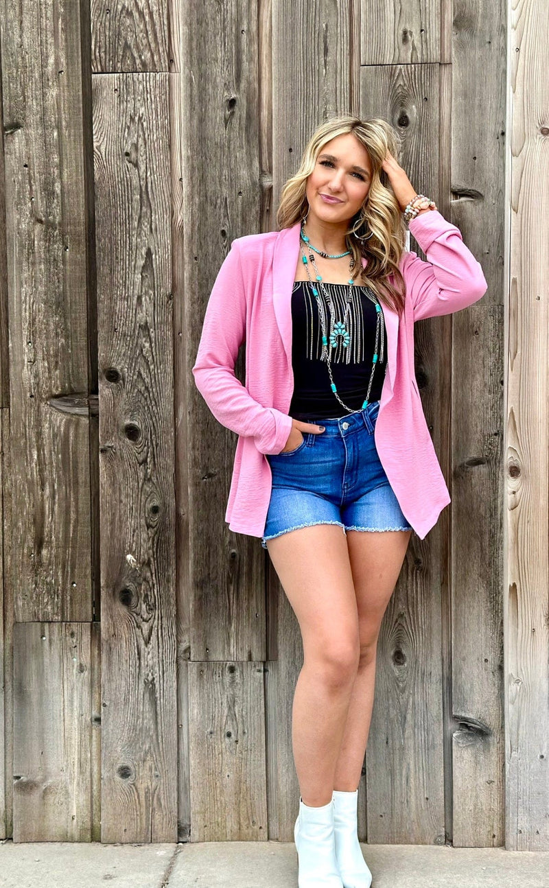 Shop Envi Me Cardigans and Kimonos The Spring South of Pink Blazer