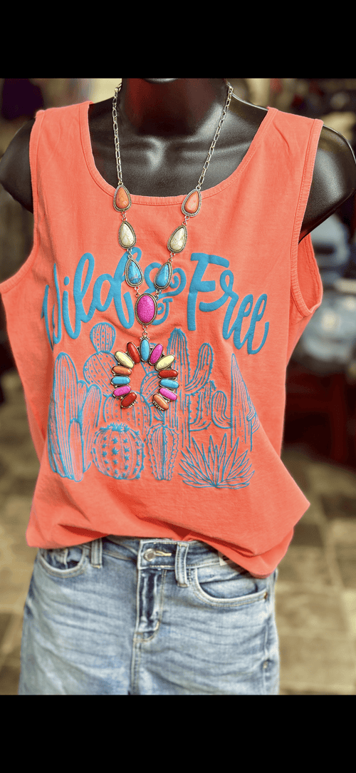 Shop Envi Me Tops and Tunics The Summer Coral Wild West Cactus Tank