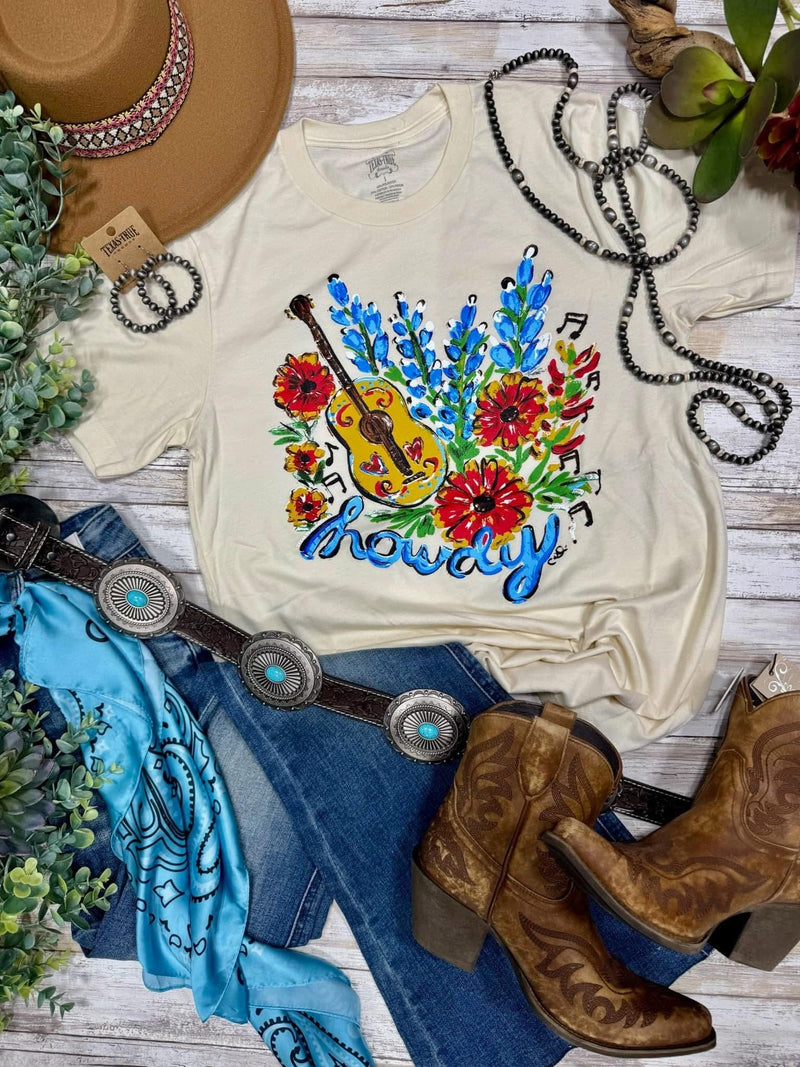 Shop Envi Me Tops and Tunics The Summer Howdy Blue Bonnet Floral Tee