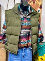 Shop Envi Me Outerwear The Think Fall Olive Puffer Vest