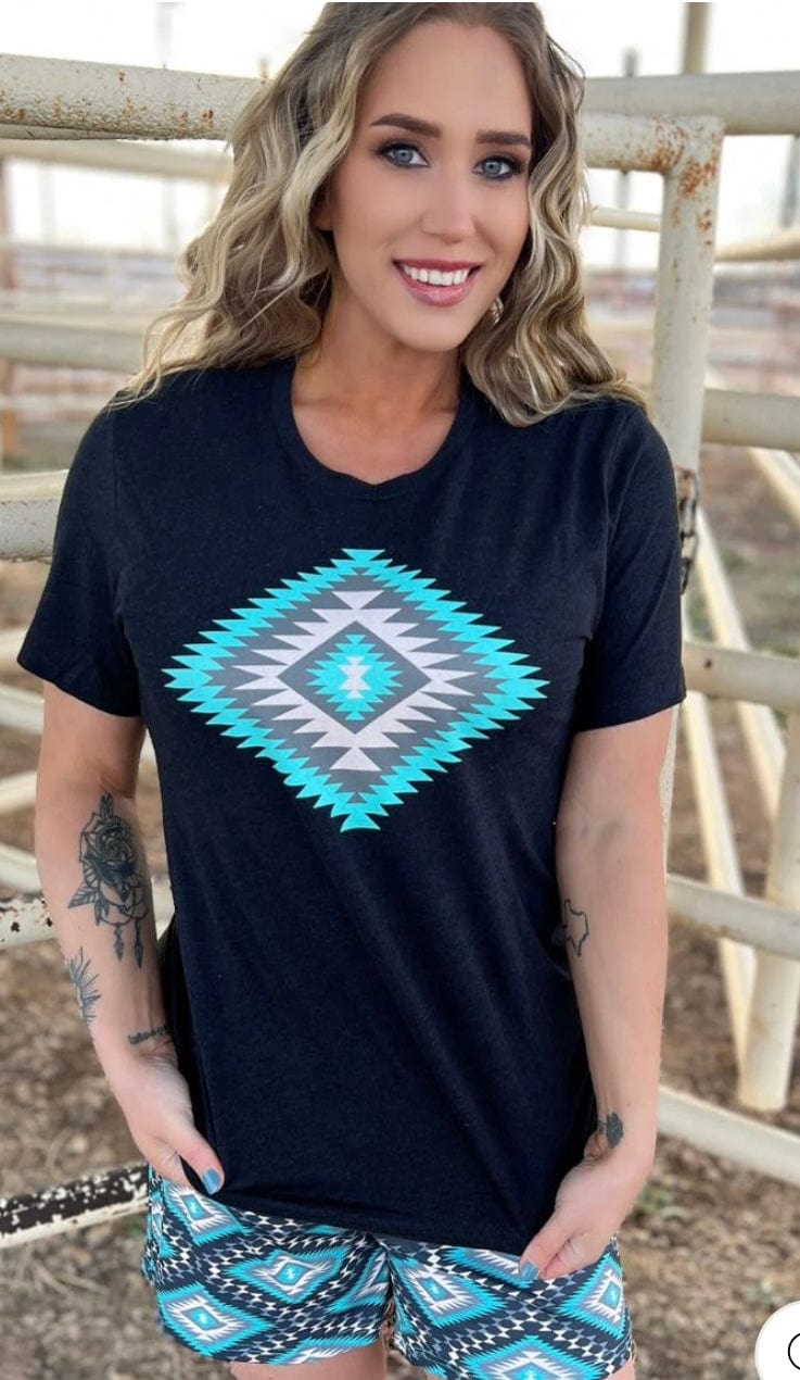 Shop Envi Me Bottoms The Turquoise Aztec Sun Tee