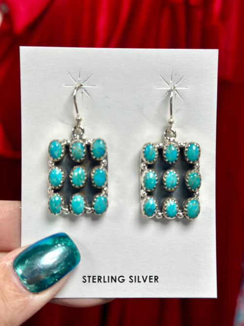 Shop Envi Me Earrings Sterling Kingman Turquoise The Turquoise Bars Sterling & Kingman Turquoise Earring