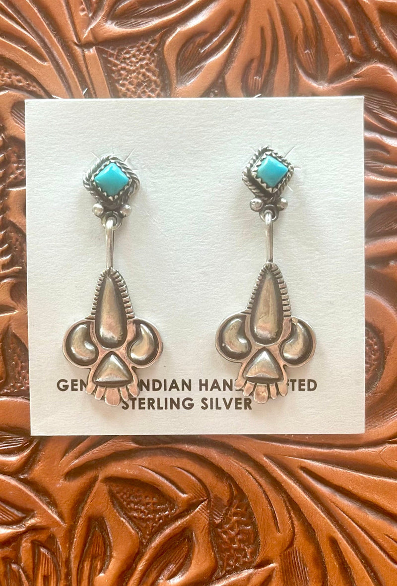 Shop Envi Me Earrings Sterling Kingman Turquoise The Turquoise Drop NA Sterling & Real Turquoise Made Earring