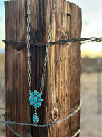 Shop Envi Me Jewelry The Turquoise Drop & Silver Paperclip Chain Necklace