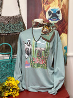 Shop Envi Me Tops The Turquoise Mint Desert Donkey Sweatshirt