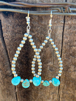 Shop Envi Me Earrings Silver The Turquoise Pearl Hoop Bead Earring