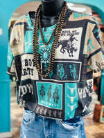 Shop Envi Me Tops and Tunics The Turquoise Rodeo Dreams Top