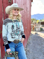 Shop Envi Me Tops and Tunics The Tuscson Cactus Bronc Sweater