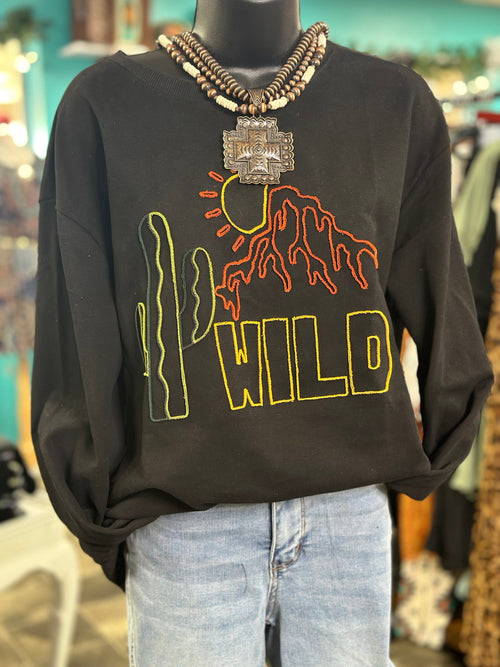 Shop Envi Me The Wild Cactus Embroidered Pullover