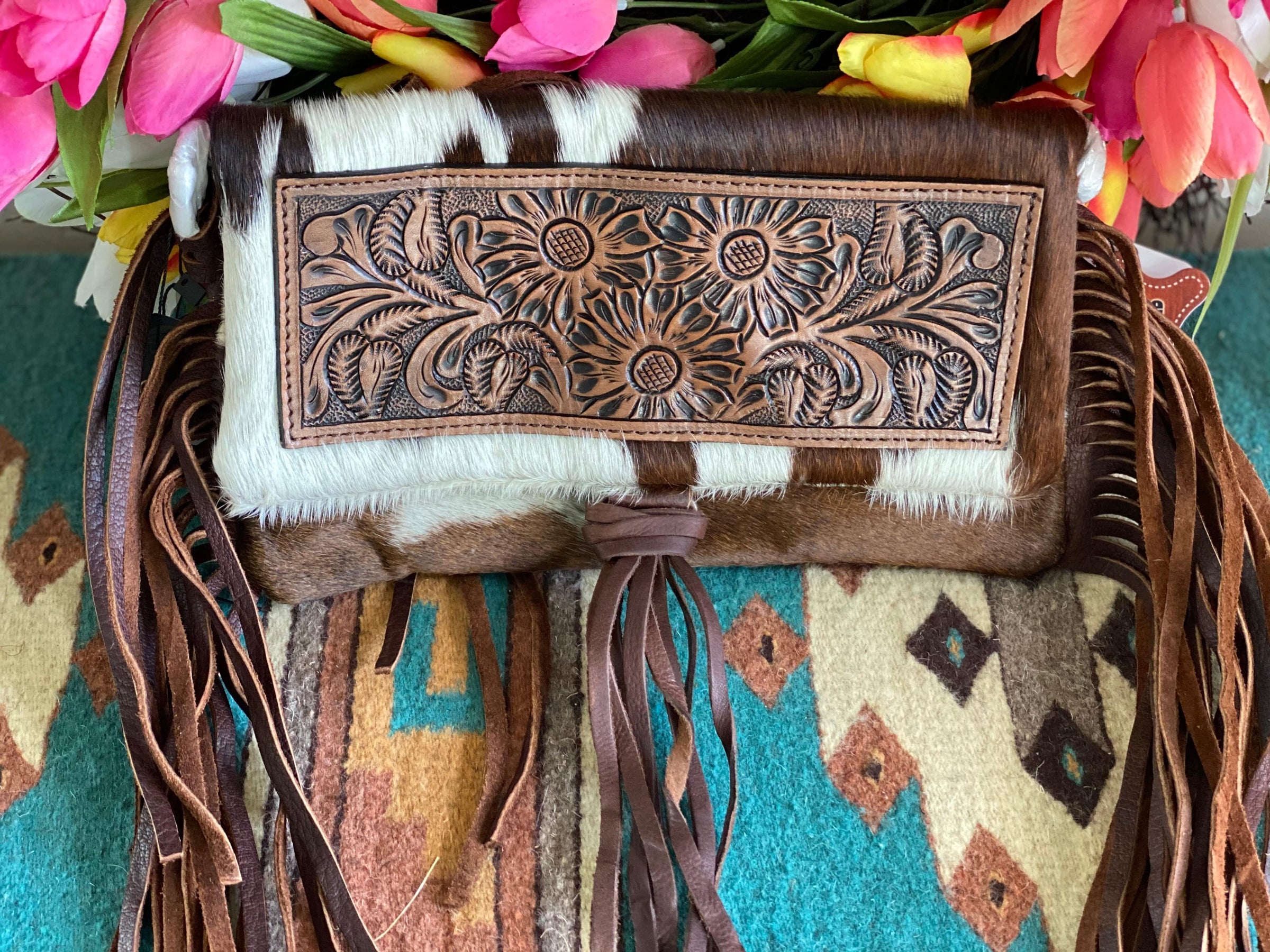 The Gambler Cowhide Fringe Purse LIMITED EDITION by Countryside Co.