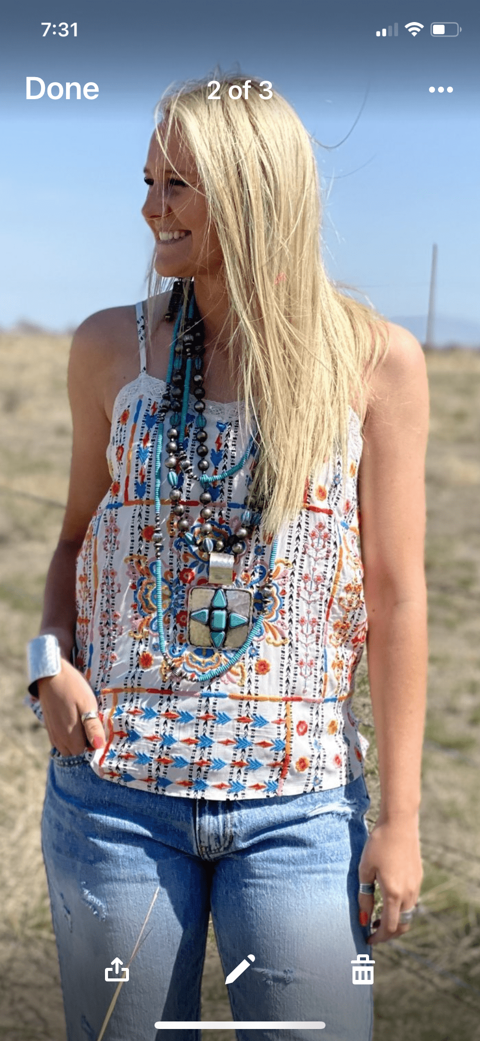 embroidered tank