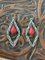 Shop Envi Me Earrings The Silver Engraved Coral Southwest Drop Earrings