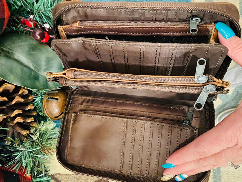 The Catalina Tooled Leather Clutch Organizer Wallet – Shop Envi Me