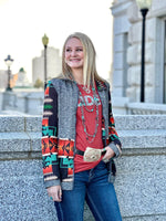 Shop Envi Me Tops and Tunics The Texhoma Zip Up Tribal Sweatshirt