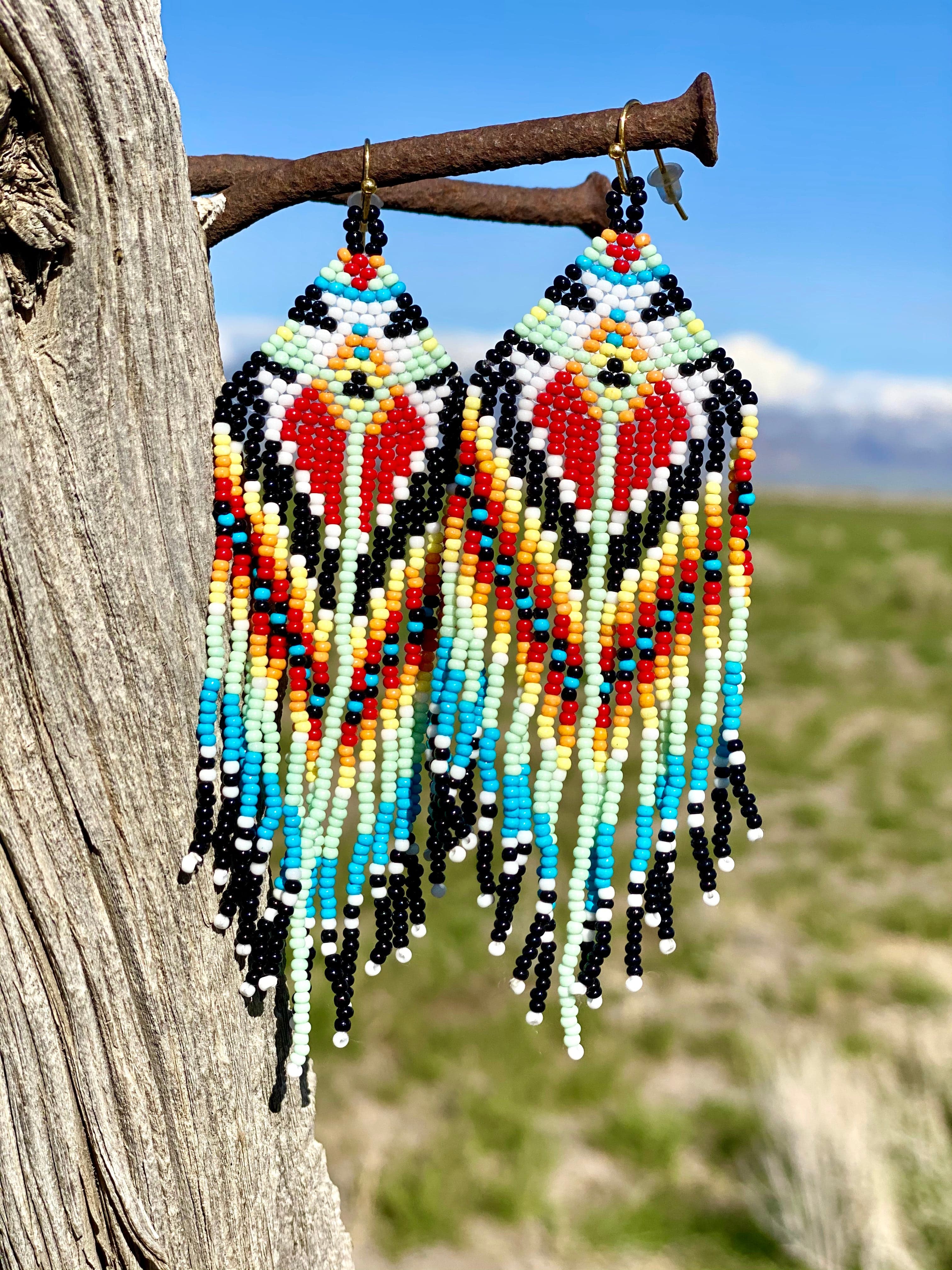 The Turquoise Dumas Beaded Earrings – Shop Envi Me