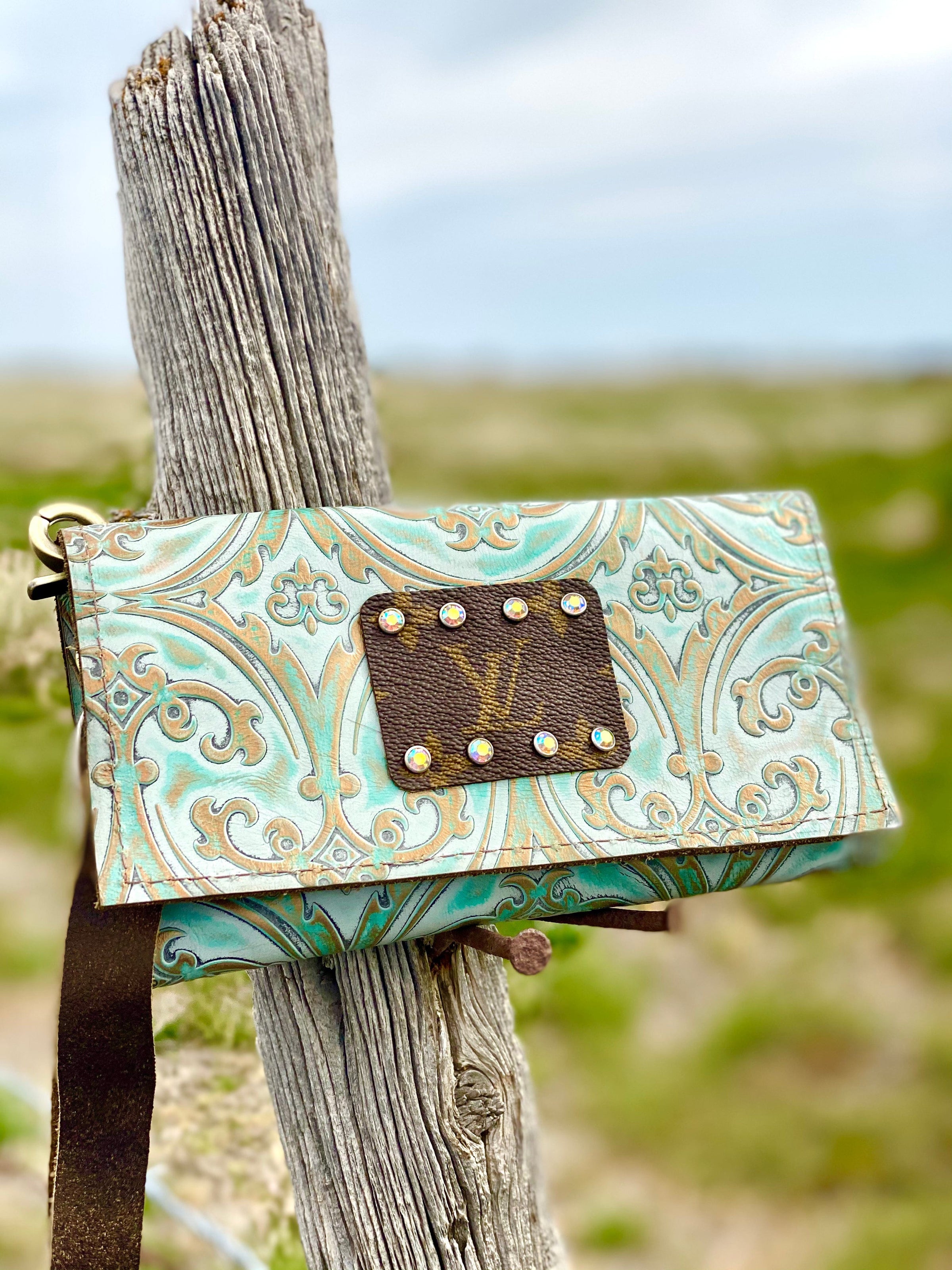 Keep it Gypsy Women's Trifold Paisley Leather Wristlet Wallet