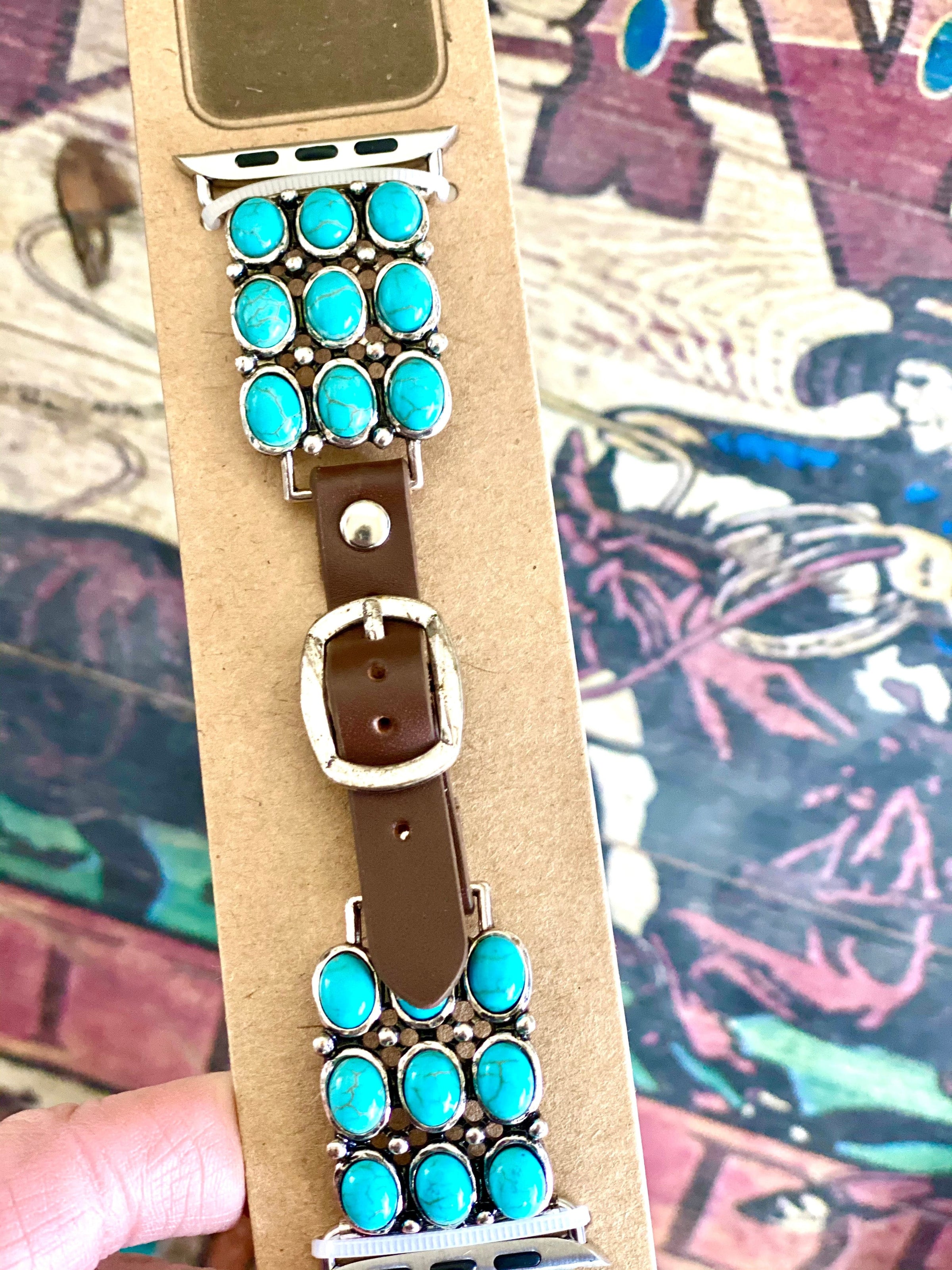 Western turquoise on sale apple watch band